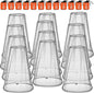 Hestya 12 Pcs Mosquito Head Face Net Mesh 18.11 x 18.11 Inch Fly Netting Hood Mosquito Net Hat with Carry Bags to Prevent No See Ums Gnats Biting Midges for Outdoor Hiking Camping Climbing, Gray