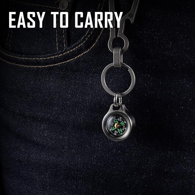 MecArmy CMP/CMP2 Mini Compass- Meaningful Graduation Birthday Gifts for Men Women, EDC Titanium/Brass/Copper Pocket Compass for Hiking SurvivaI, IPX5 Waterproof, Glow in The Dark, Necklace Pendant