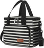 Femuar Lunch Bags for Women/Men, Insulated Lunch Bag for Work Office Picnic - Lunch Cooler Bag Leakproof Lunch Box with Adjustable Shoulder Strap - Stripe