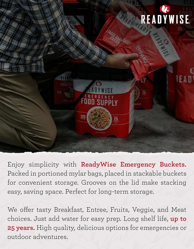 READYWISE -Favorites Sample Kit, 100 Servings, MRE, Emergency Food Supply, Premade, Freeze Dried Food, Survival Meal, Hiking, Adventure & Camping Essentials, Emergency Preparedness, 25-Year Shelf Life