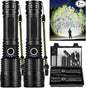 Rechargeable LED Flashlights High Lumens(ΒATTERY Included), 990,000 Lumens Super Bright Flashlight, Powerful Waterproof Flash Light Multifunctional Flashlights for Home Camping
