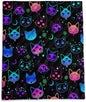 Axolotl Neon Cat Camping Blanket,Ghost Trippy Cat Packable Outdoor Blanket,Star Moon Lightweight Warm Printed Blanket,Funny Cat Halloween Waterproof Travel Blanket for Camping,Travel,Stadium,Hiking