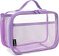 FlowFly Kids Lunch box Insulated Soft Bag Mini Cooler Back to School Thermal Meal Tote Kit for Girls, Boys,ClearPurple