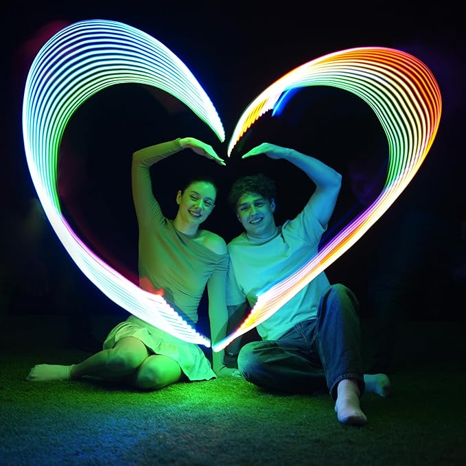 TOSY Flying Ring - 16 Million Color RGB LEDs or 12 LEDs, Super Bright, Lost Mode, Auto Light Up, Camping Essentials for Kids/Teens/Boy/Girl, Safe & Soft, Waterproof, Pool/Beach Games, Lightweight Toy