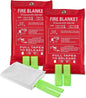 Fire Blankets Emergency for Home, Emergency Fire Blanket, 2 Pack Suppression Flame Retardent Safety Fire Blanket for Home, Kitchen, Fiberglass Fire Blanket