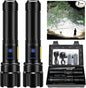 Rechargeable Flashlights High Lumens, Led Flashlight 990000 Lumens Bright Flash Light with 7 Modes, Flashlights for Camping, Home, IPX7 Waterproof (2 Pack)