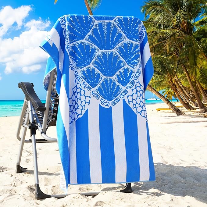 Microfiber Oversized Beach Towel Lightweight Thin Sandproof Compact Quick Dry Clearance Towels Extra Large Sand Free Pool Travel Beach Essentials Accessories Women Men Adult Gift Dark Blue Turtle