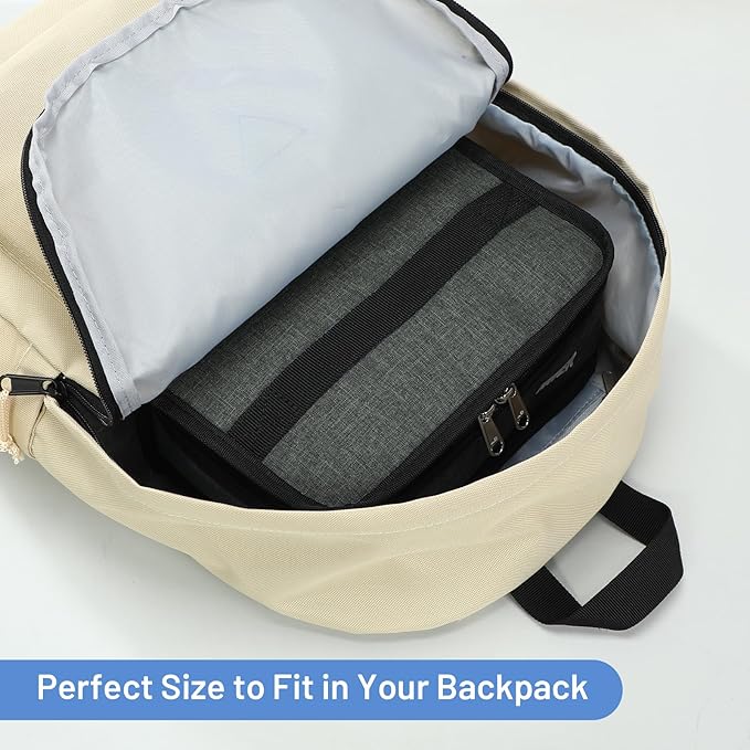 MIER Freezable Lunch Bag Frozen Mini Cooler Small Portable Insulated Lunch Box Freezer Snack Bags for Kids Adult Travel Work School, Grey