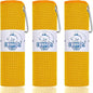 Microfiber Fishing Towels with Clip, Waffle Pattern for Effective Cleaning of Fishing Gears or Dirty Hands, 16” x 16”, Camping Towels, Hiking Towels, Pack of 3 (Yellow)