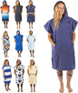 COR Surf Poncho Changing Towel Robe with Hood and Front Pocket | Thick Quick Dry Microfiber Wetsuit Poncho Towel for Surfing Beach Pool Swim (Medium, Cobalt)