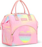 LOKASS Lunch Bag Insulated Lunch Box Wide-Open Lunch Tote Bag Large Drinks Holder Durable Thermal Snacks Organizer for Women Adults Work Picnic Hiking Beach,Heart Colorful