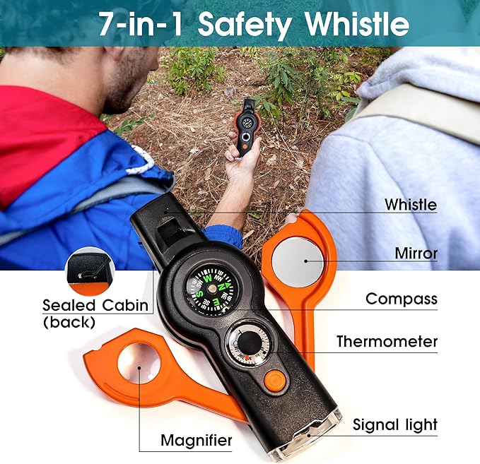 General Medi Survival Kit - 12 Ultra Bright Glow Sticks, Emergency Blanket, Survival Whistle - For Camping, Hiking, Outdoor, Survival Kit and More - Lasts Over 12 Hours