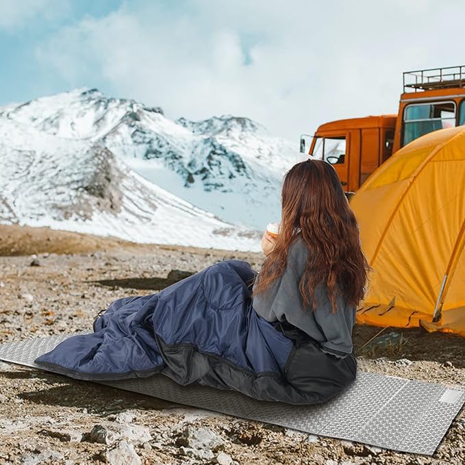REDCAMP Cotton Flannel Sleeping Bag for Camping Backpacking, Adults Cold Weather Envelope Sleeping Bags with 2/3/4lbs Filling