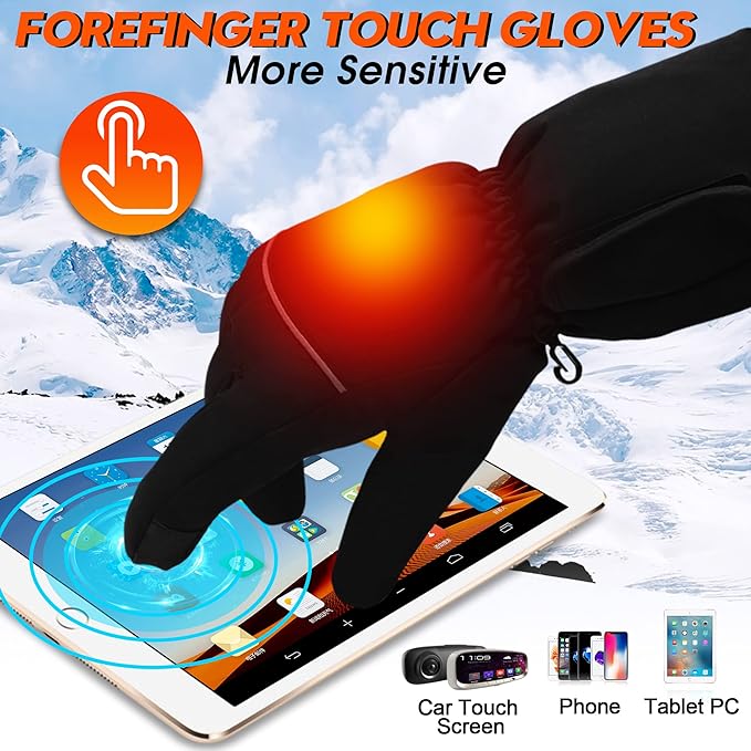 Magnolia Heated Gloves for Men Women, Electric Battery Heating Gloves for Hunting Camping Motorcycle Driving Skiing Working Gardening