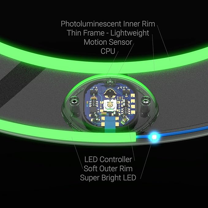 TOSY Flying Ring - 16 Million Color RGB LEDs or 12 LEDs, Super Bright, Lost Mode, Auto Light Up, Camping Essentials for Kids/Teens/Boy/Girl, Safe & Soft, Waterproof, Pool/Beach Games, Lightweight Toy