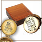 DB Grow Old Along with me Engraved Compass with Norman Rockwell Sunset Engraving, Anniversary Compass Gift for Him or Her Valentine Gift, Birthday, Long Distance, Love, Sorry
