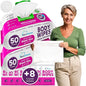 XL Bath Wipes for Adults Bathing No Rinse (2pk) - 100 Ct. + 8 Travel Body Wipes - 9"x12" Adult Disposable Washcloths for Elderly Incontinence - After Surgery Must Haves Supplies & Elder Care Products