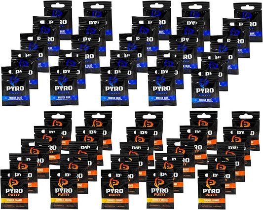 Phone Skope Pyro Putty Fire Starter Single Use 20 or 50 ct Foil Packs | for One Use & Avoids The Sticky Mess | Tear, Separate, Ignite