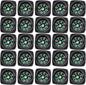Mini Compass, 25Pcs Black Survival Compass for Camping Hiking Boating Touring Outdoor Activities Accessory, Portable Pocket Compass for Bracelet Umbrella Rope Watch Band Key Chain