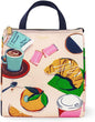 Kate Spade New York Cute Lunch Bag for Women, Large Capacity Lunch Tote, Adult Lunch Box with Silver Thermal Insulated Interior Lining and Storage Pocket, Rise and Shine