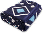 PuTian Merino Wool Blanket - 87" x 63" Thick Warm Soft Large Bed Throw - Great for Camping, Outdoors, Travel, Car, Couch, All Seasons, Blue Check