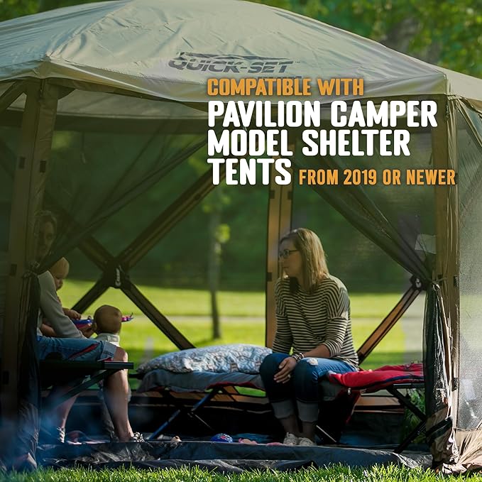 CLAM Quick-Set Floor, Removable Tent Footprint Mat Tarp Camping Accessory Gazebo Screen Shelter
