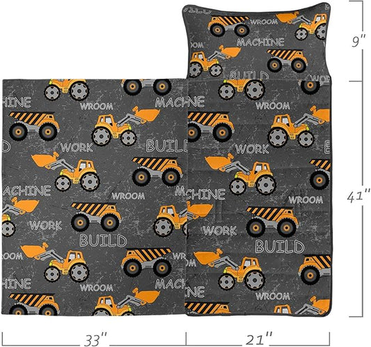 Space Nap Mat - Space Ship Galaxy Sleeping Bag with Removable Pillow - Daycare and Sleepovers Preschool Kindergarten Bedding Set for Kids Toddler Boys Girls