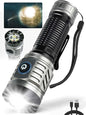 Rechargeable Flashlight - 1500 High Lumens, Powerful LED Flashlight with 4 Lighting Modes, Strobe, Handheld Tactical Flashlight with Clip for Emergencies, Camping, Hiking