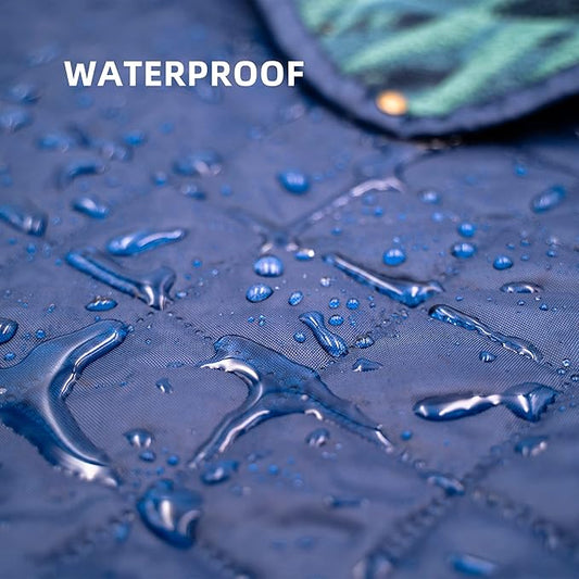 Outdoor Waterproof Blanket, Foldable Fleece Stadium Blanket for Outdoor Sports Event,Camping,Concerts, Car,Pet,Picnics -Windproof, Wearable,Machine Washable 80"x58"