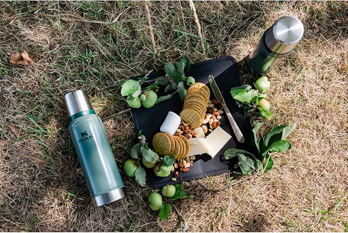 Stanley Classic Legendary Vacuum Bottle 1.0 qt | Wide Mouth with Leakproof Cup Lid | Keep Drinks Hot or Cold | Packable for Travel | Insulated Stainless Steel Thermos | BPA-Free | Black 2.0