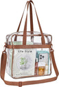 USPECLARE Clear Tote Stadium Approved, Security Travel & Gym Clear Bag for Work Sports Games Concerts