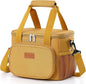 Lifewit Large Lunch Bag Insulated Lunch Box Soft Cooler Cooling Tote for Adult Men Women, Brown 12-Can (9L)