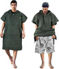 Tirrinia Hooded Surf Poncho Changing Towel Summer Swim Robe with Pocket, Quick Dry Towel Hoodie for Surfing Swimming Diving Men Women