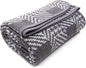 PuTian Merino Wool Blanket - 63" x 51" Thick Warm Soft Twin Bed Throw - Great for Camping, Outdoors, Travel, Car, Couch, All Seasons Houndstooth Grey