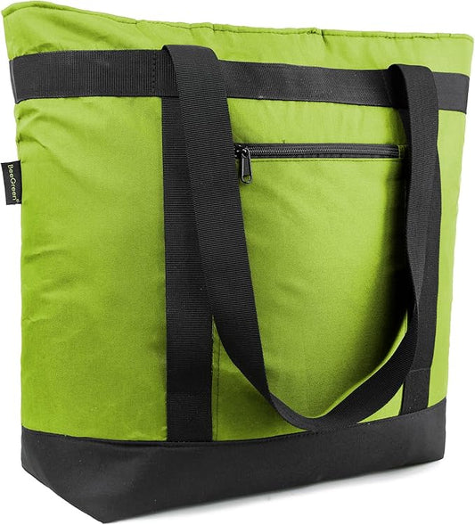 BeeGreen Insulated Cooler Bag Leakproof Freezer Shopping Tote for Groceries Thermal Food Delivery Bag