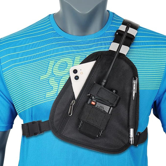 Universal Radio chest harness Tactical Vest Nylon military Vest chest rig Pack Pouch Holster Tactical Harness Walkie Talkie