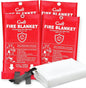 Emergency Fire Blanket for Home and Kitchen - 40"x40" Flame Suppression Fiberglass Fire Blankets for House Camping Car Office Warehouse Emergency Survival Safety (Red 4 Pack)
