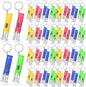 Jexine 100 Pcs Mini Flashlight Keychain Bulk Assorted Colors Torch Keyring Flashlights LED Keychain Flashlights Small Keychain Light Hiking Camping Christmas Party Favors (Classic)