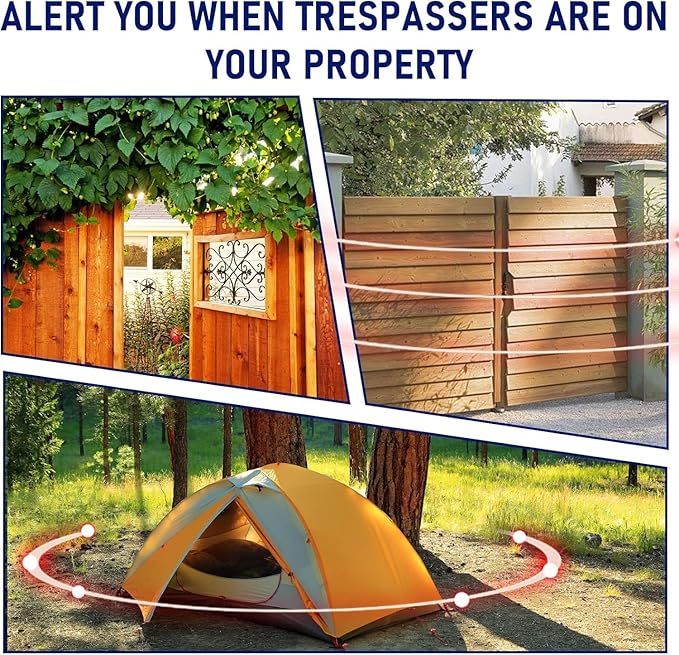 Perimeter Trip Alarm, Camping Trip Wire Alarm Device, Early Warning Security System for Camping and Property Safety, Use 209 Primers C2, black
