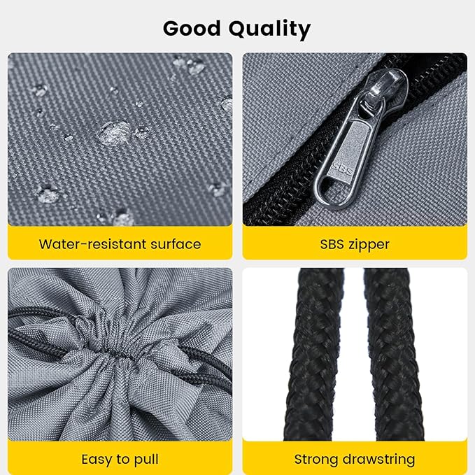 Vorspack Drawstring Backpack Water Resistant String Bag Sports Sackpack Gym Sack with Side Pocket for Men Women