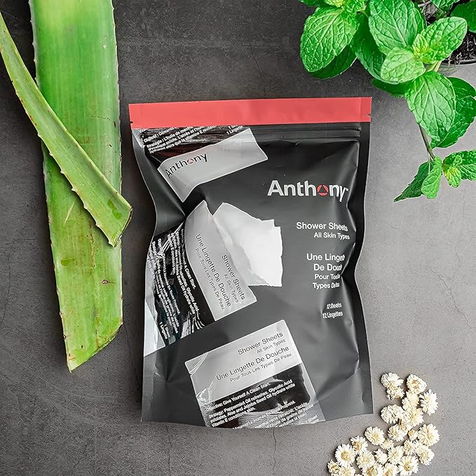 Anthony Body Wipes for Adults Bathing, Post Workout, & A Must Have Camping Personal Care Product – Travel Shower Wipes No Rinse Body Wash – Disposable Wash Cloth Towelettes 48 9”x12.5”