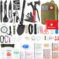 Survival Kit, First Aid Kit Survival Gear Tools Trauma Kit with Molle Pouch for Outdoor, Camping, Hunting, Hiking, Earthquake, Home, Office, Gifts for Men Dad Husband Women (