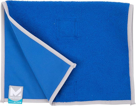 Mission Magnetic Cooling & Drying Towel, Mission Blue - Soft, Durable Microfiber - Cools Up to 6 Hours - Moisture-Wicking Fabric - UPF 50 Sun Protection - Machine Washable