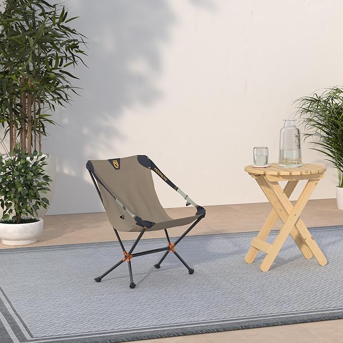 NEMO Moonlite Reclining Camp Chair | Portable Backpacking and Camping Chair with Adjustable and Foldable Options, Coriander