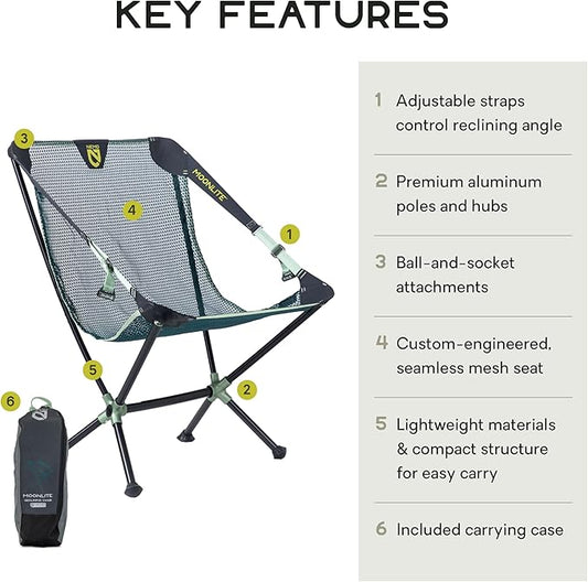 NEMO Equipment Moonlite Reclining Camp Chair - One Size - Lagoon