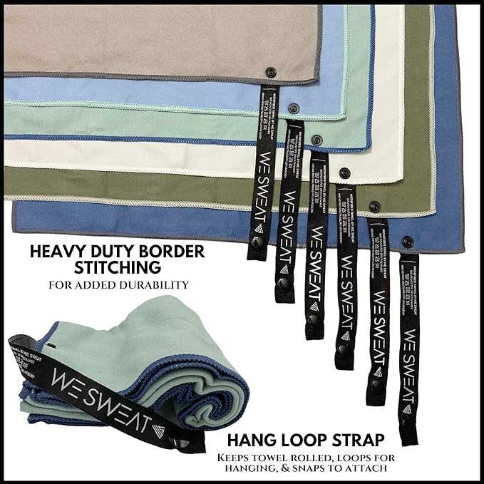 Microfiber Soft and Absorbent Gym Towels, Silver ION Odor-Free Absorbent Fiber, Fast Drying Men & Women Workout Gear for Body Sweat, Working Out, Towels, Sports Exercise Fitness Gear