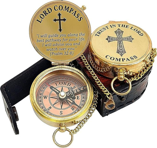 I Will Guide You Psalm 32:8 Quote Lord Compass Religious Gift, My Soul, My Treasure, My Today, My Tomorrow, Christian Gifts for Men, Catholic Gifts, My Forever, Confirmation Gift Ideas, Baptism Gifts