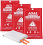 Altaz Fire Blanket Emergency for Home Kitchen - 39.4"x39.4" Flame Suppression Fiberglass Fire Extinguisher for Camping, Grill, Car, Office, Warehouse, Fireplace, Survival, Safety (3 Pack)