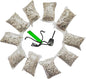 Emergency Magnesium Fire Starter 10 Bags Wax Rope Tent Paracord Bracelet for Camping Hiking Bushcraft Outdoor Survival Fishing Hunting