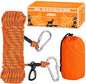Dog Tie Out Cable for Camping - 50ft/70ft/100ft Portable Reflective Overhead Trolley System for Dogs up to 300lbs - Dog Lead for Yard Camping | Parks | Outdoor Events